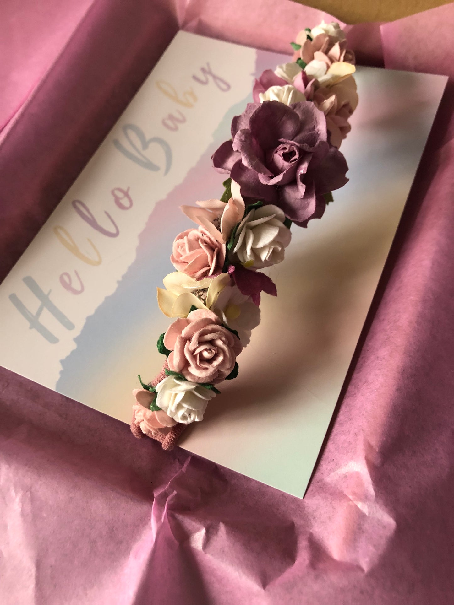 Pink & Lilac Flower Headband
