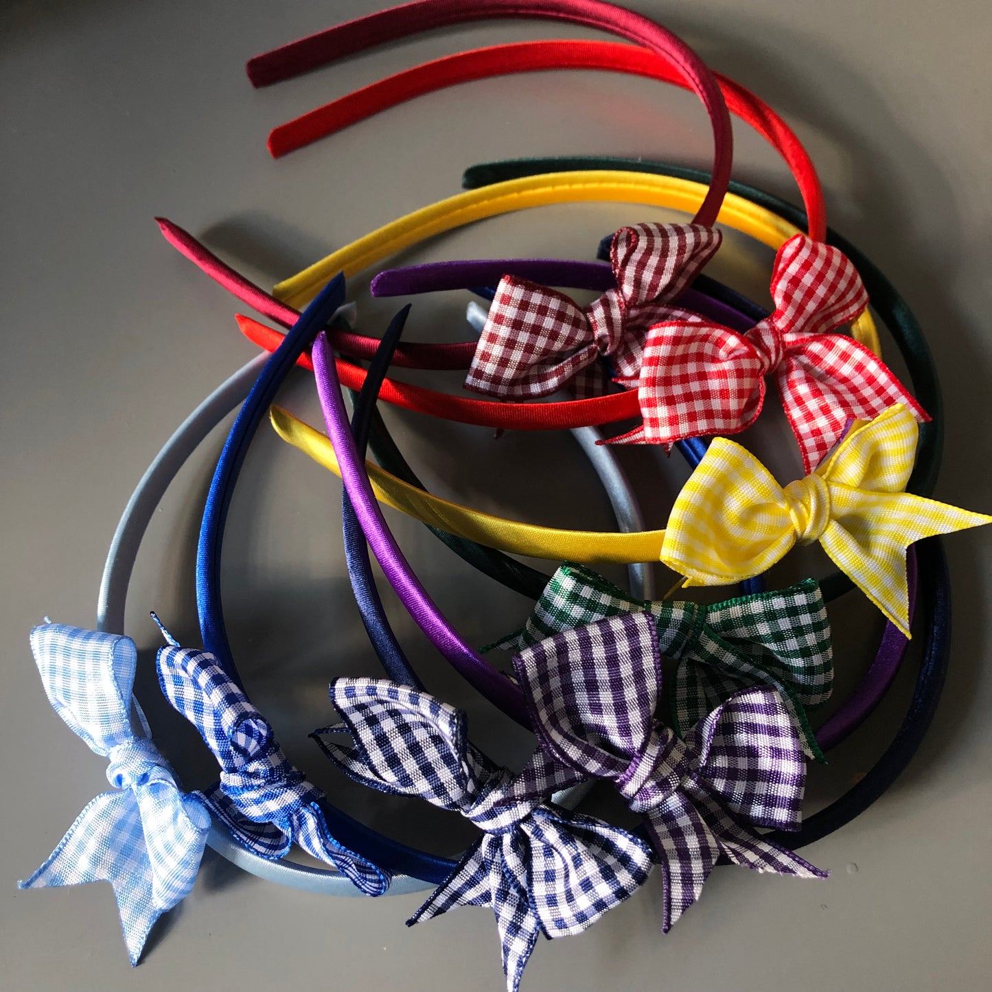 School Gingham Headband