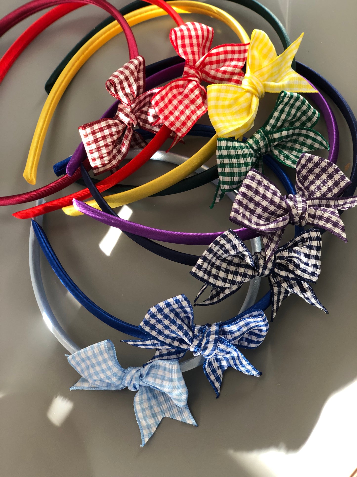 School Gingham Headband