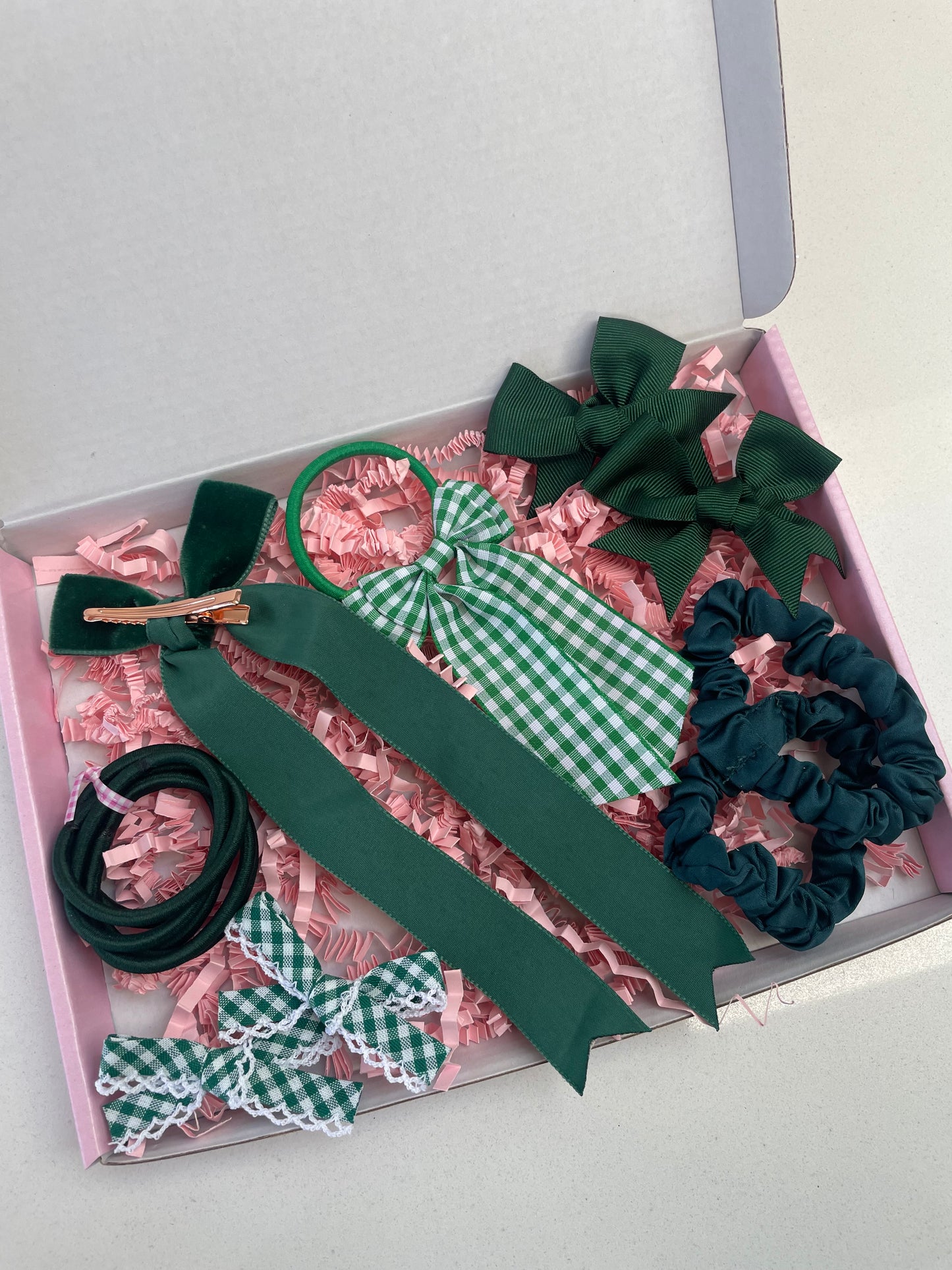 Green School Hair Bows