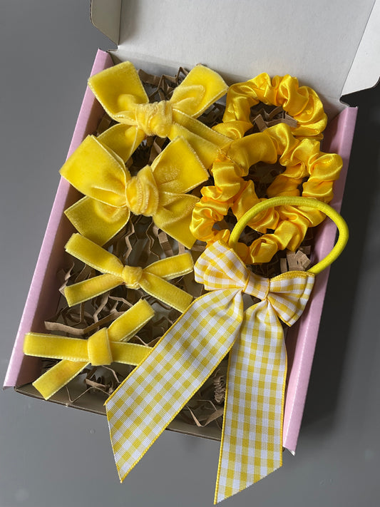 Yellow School Hair Bows