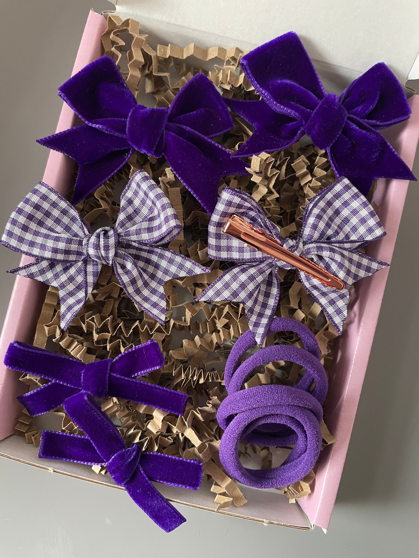 Purple School Hair Bows