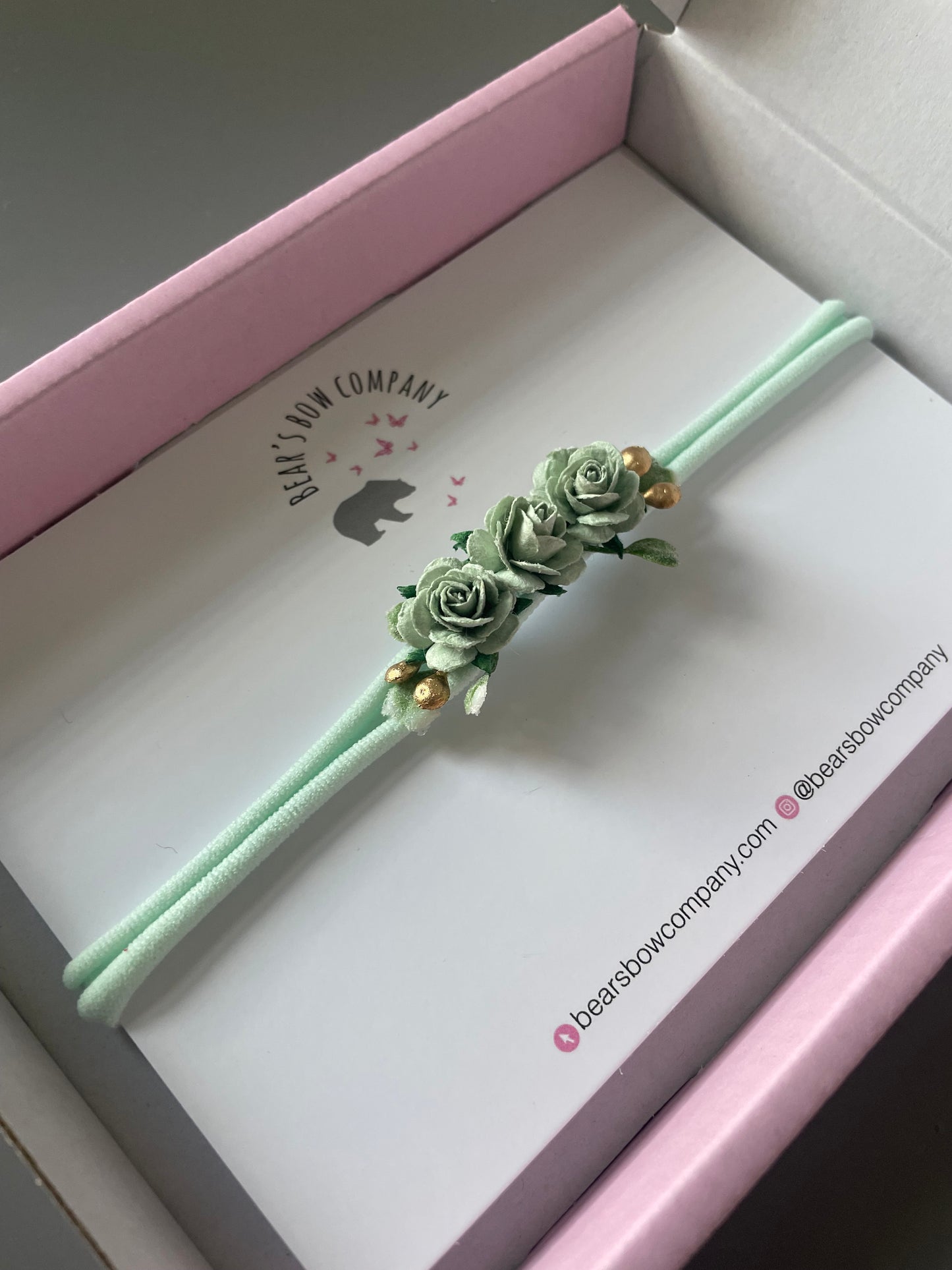 Light Sage Baby Headband