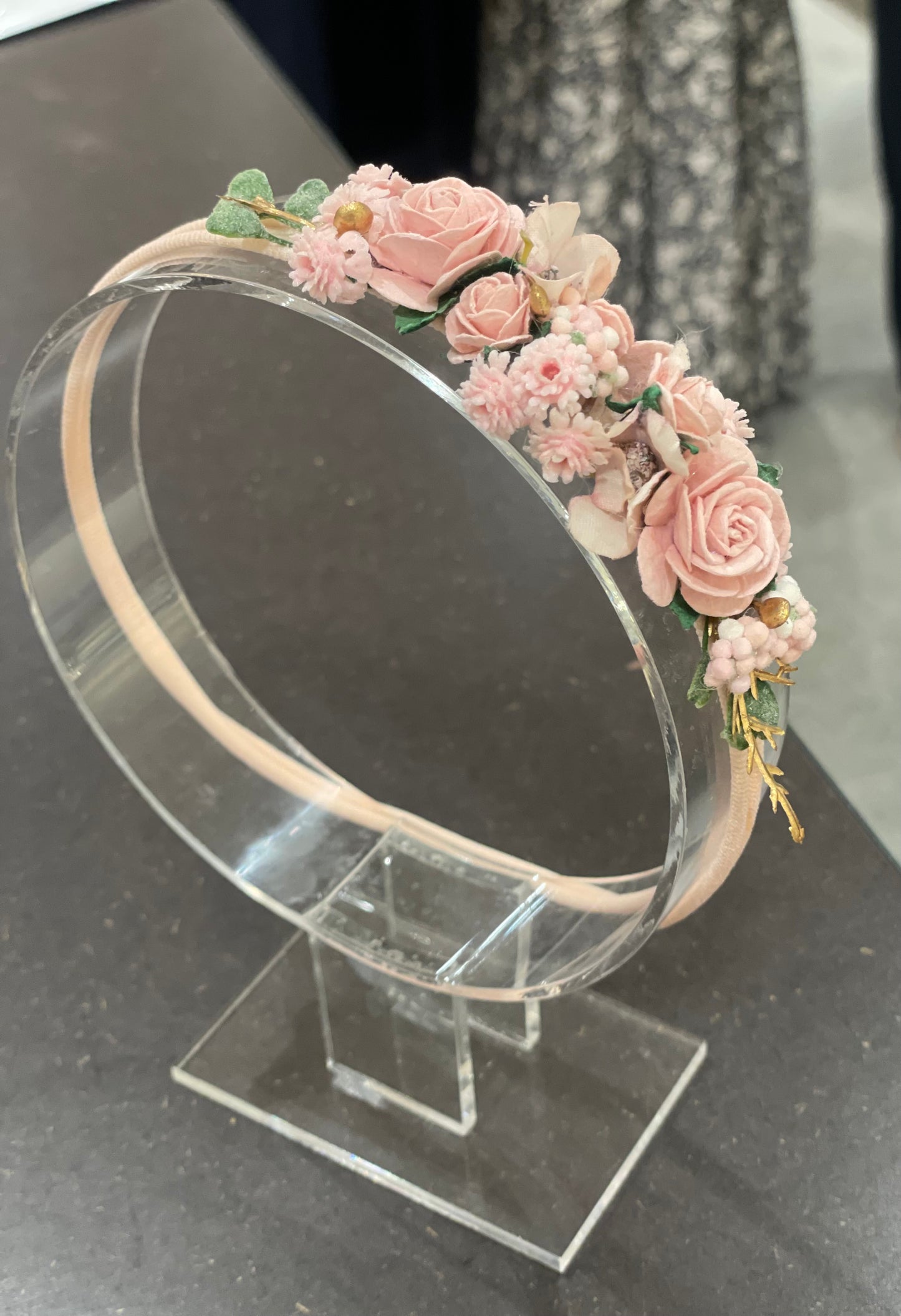 Pink Flower Headband