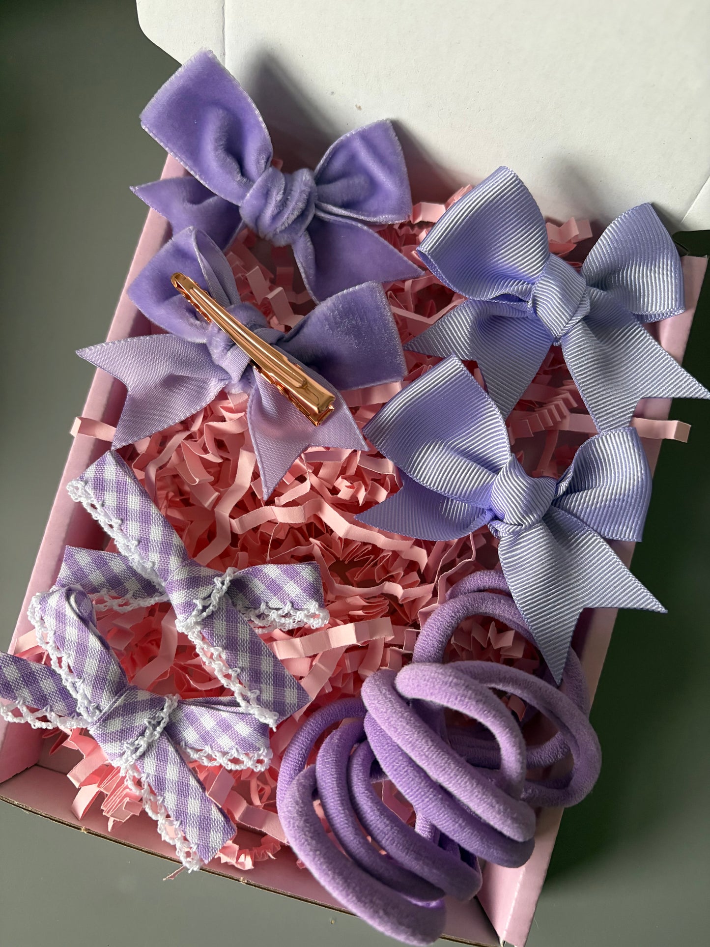 Lilac School Hair Bows