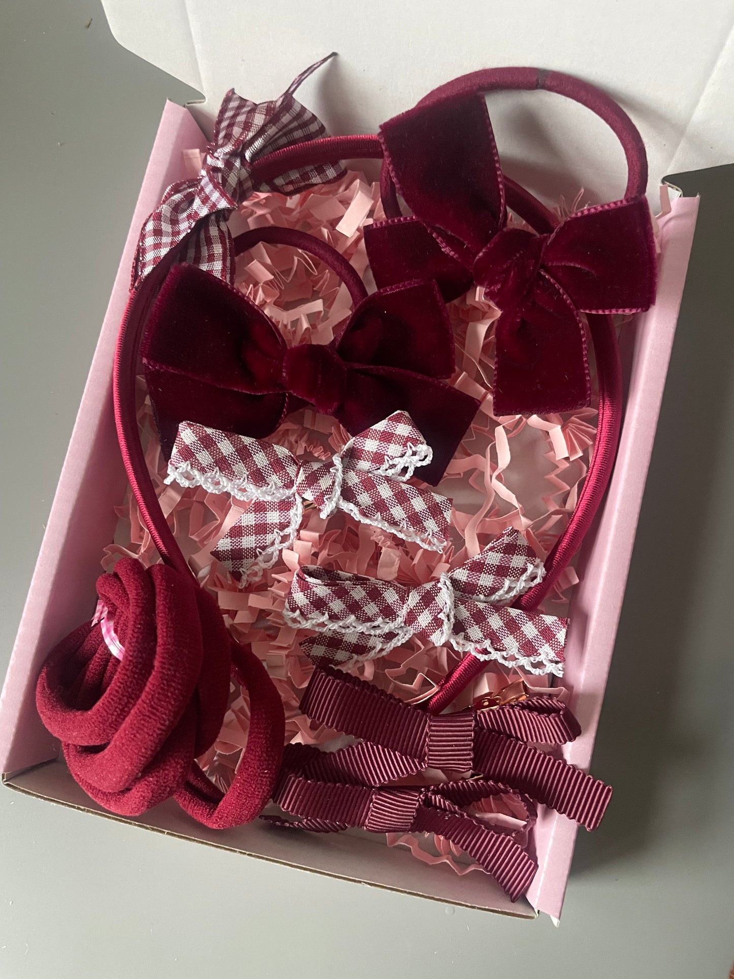 Burgundy School Bows