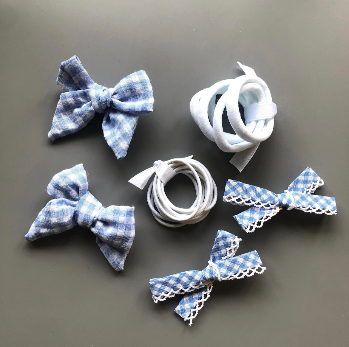 Baby Blue School Bows