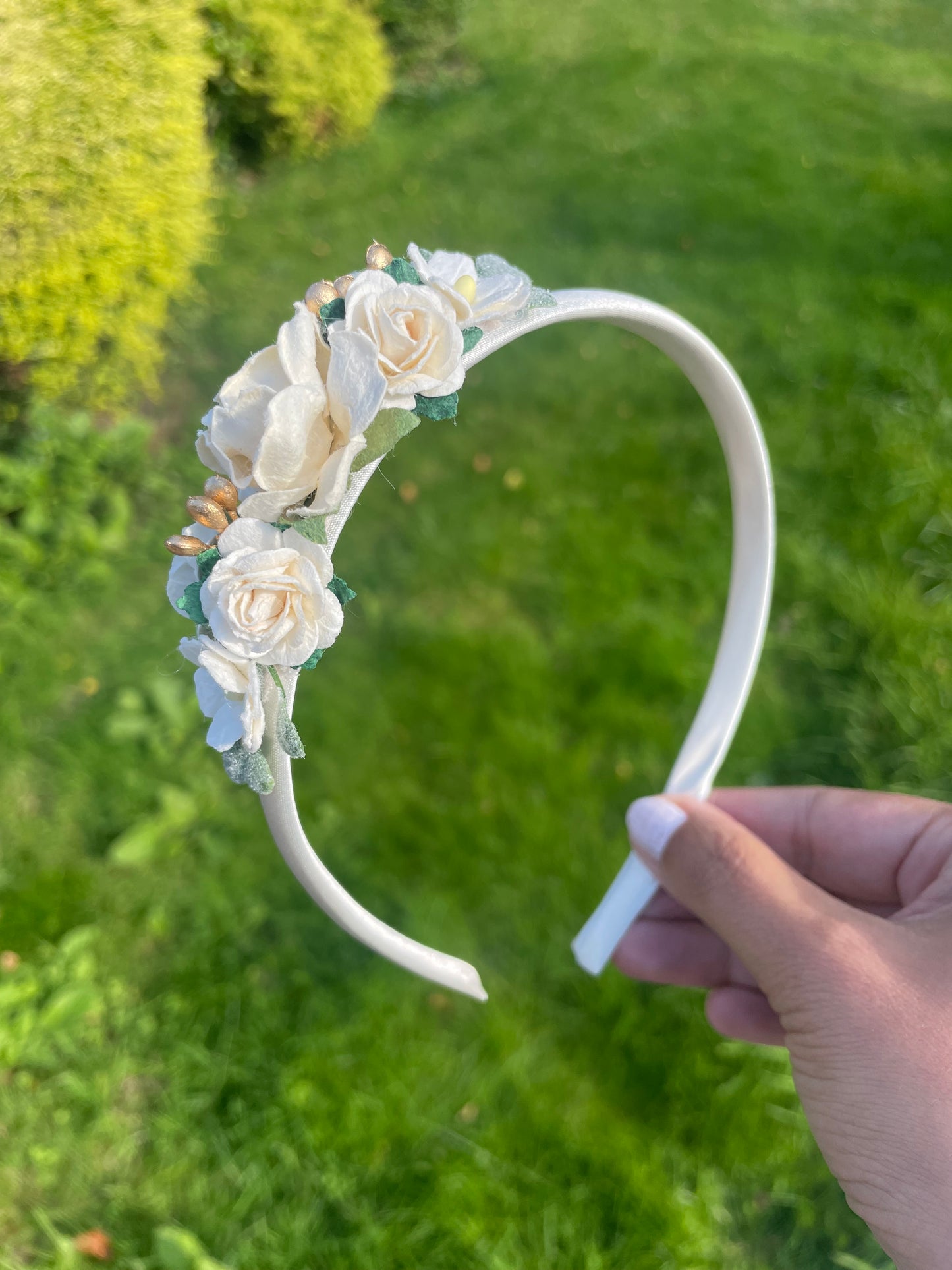 Ivory/ Cream Flower Headband