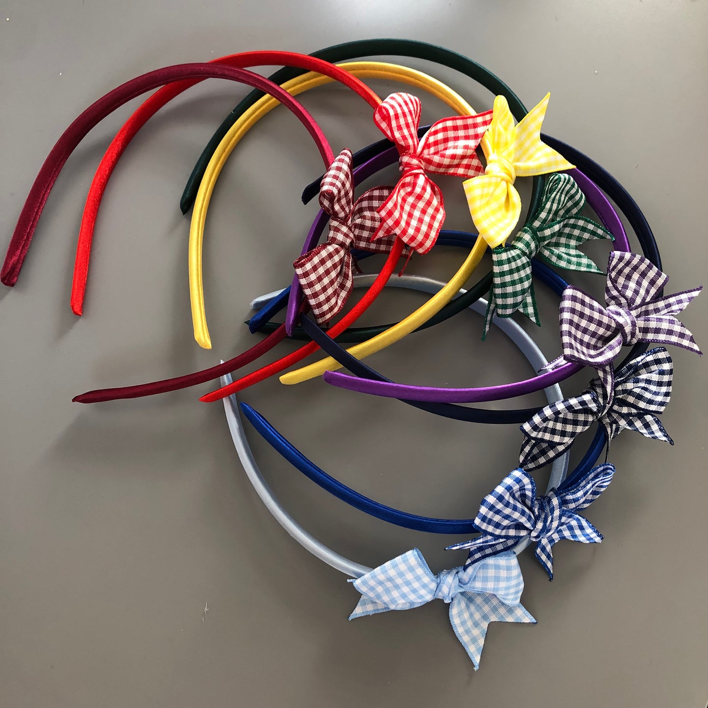 School Gingham Headband