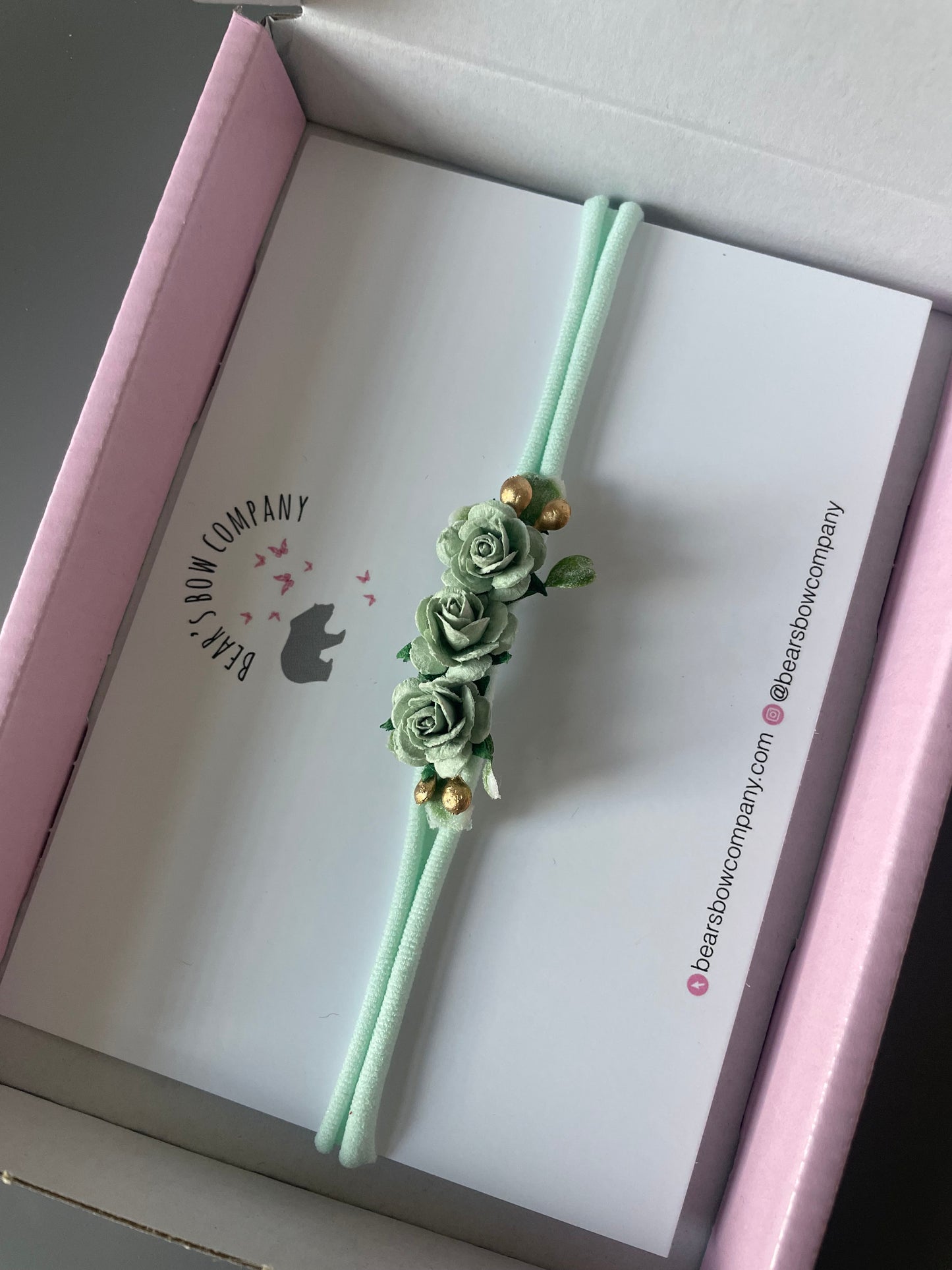 Light Sage Baby Headband