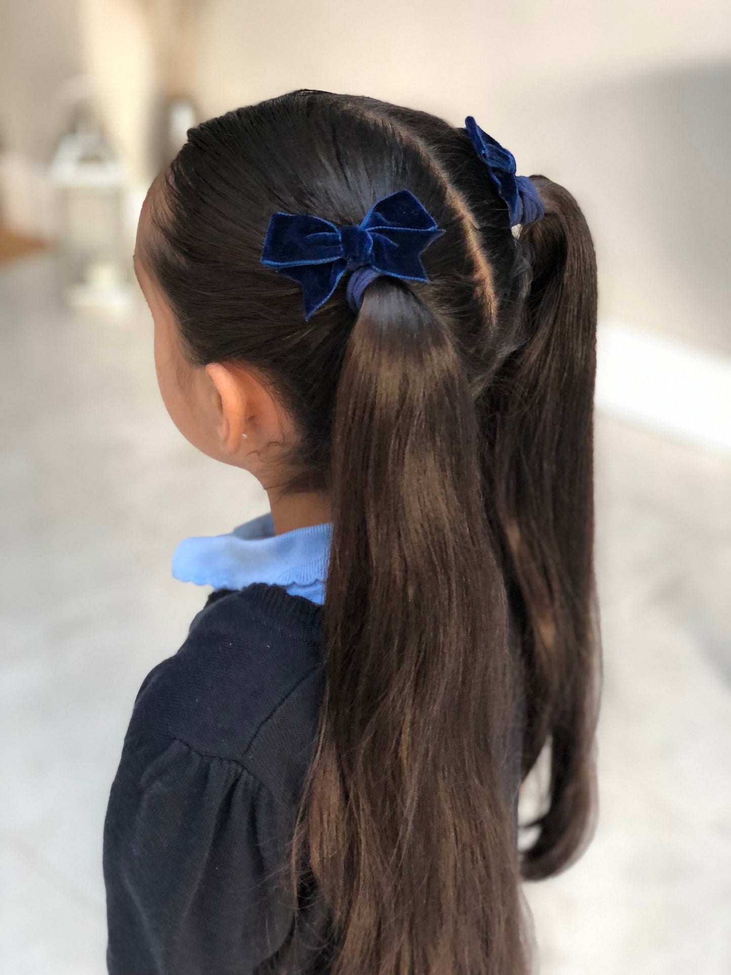 Navy School Hair Bows, Hair Bows for Girls, School Hair Accessories, Handmade Uk