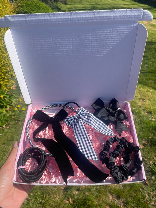 Black School Hair Bows