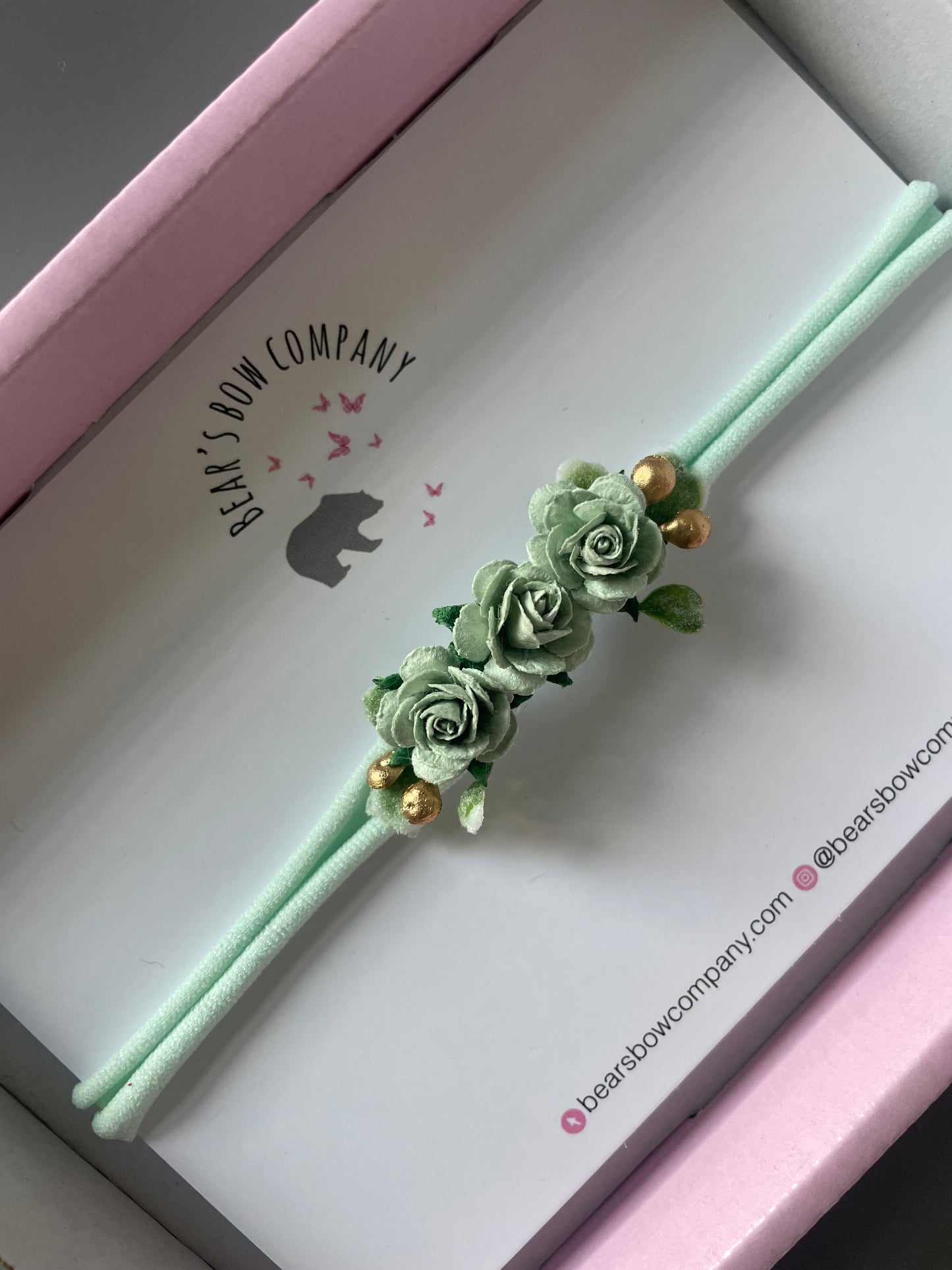 Light Sage Baby Headband