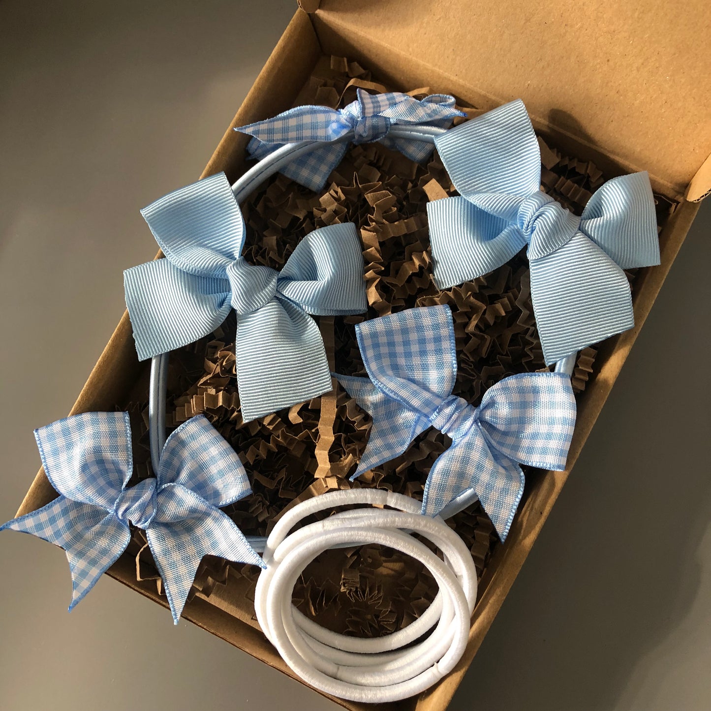 Blue School Hair Bows
