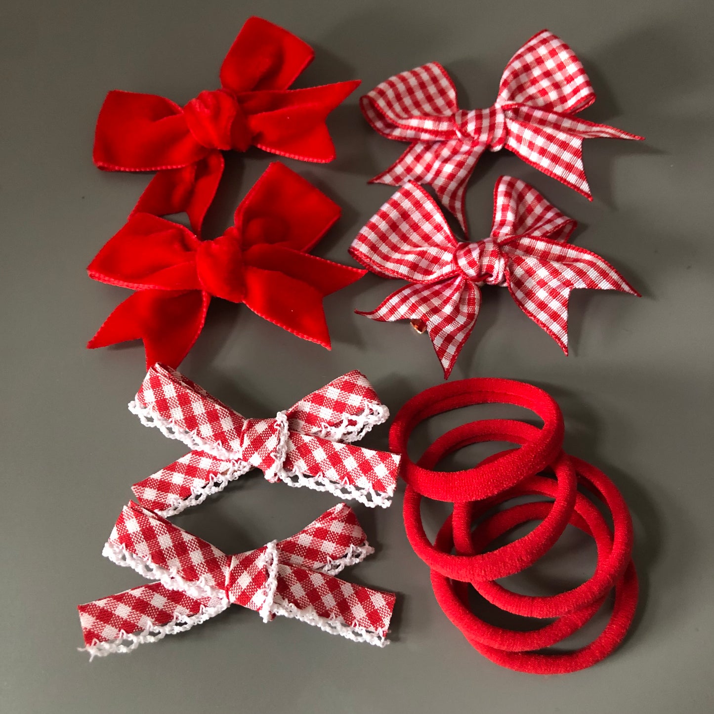 Red School Hair Bows