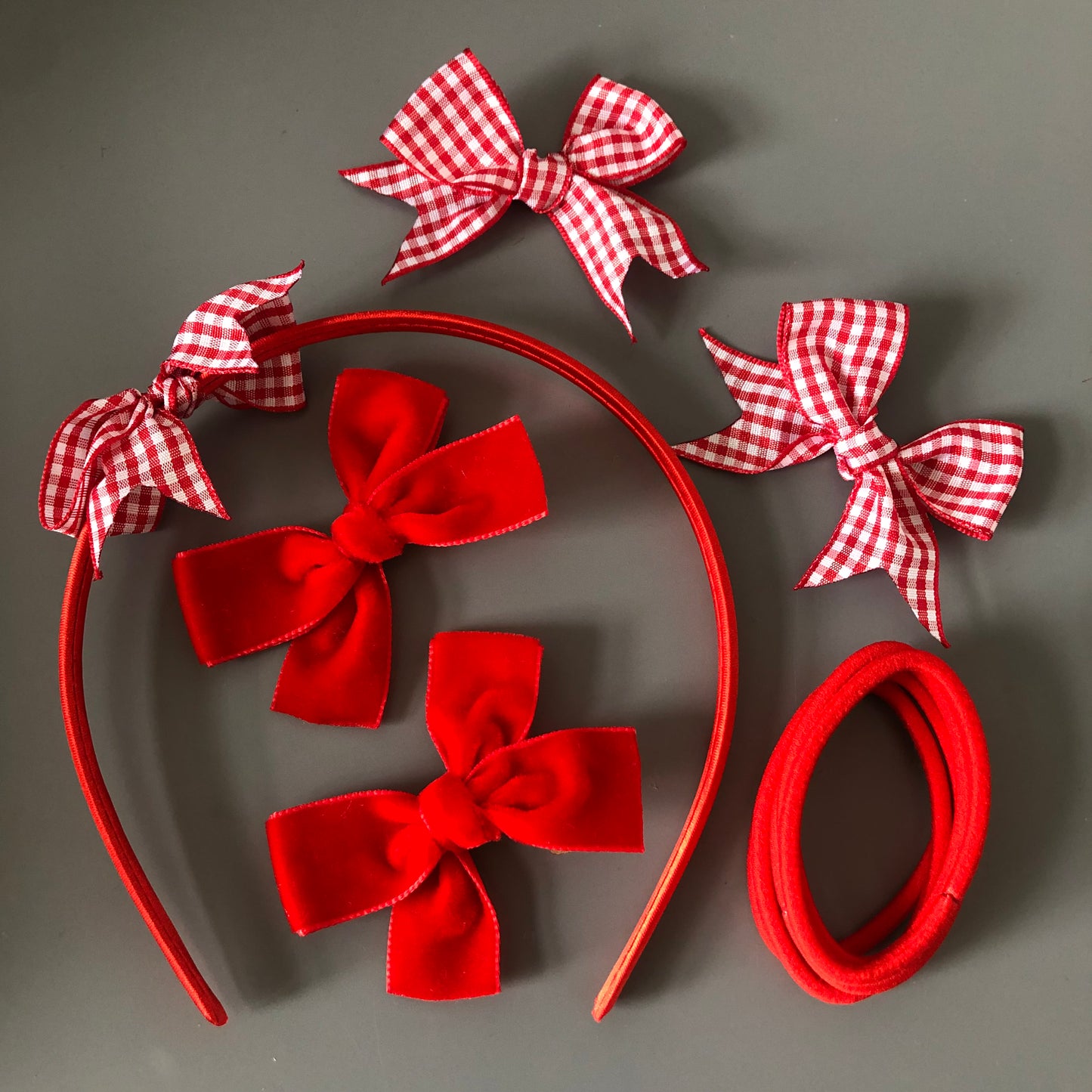 Red School Hair Bows