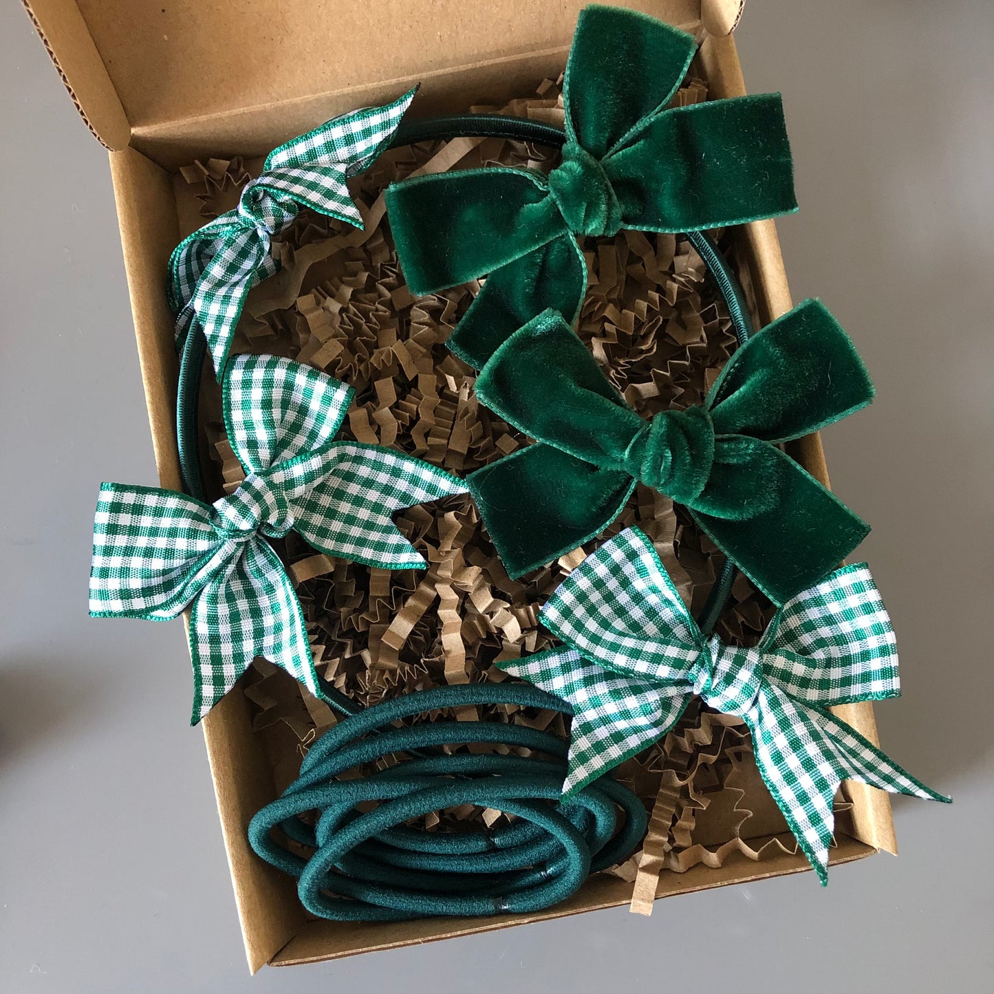 Green Gingham Bows