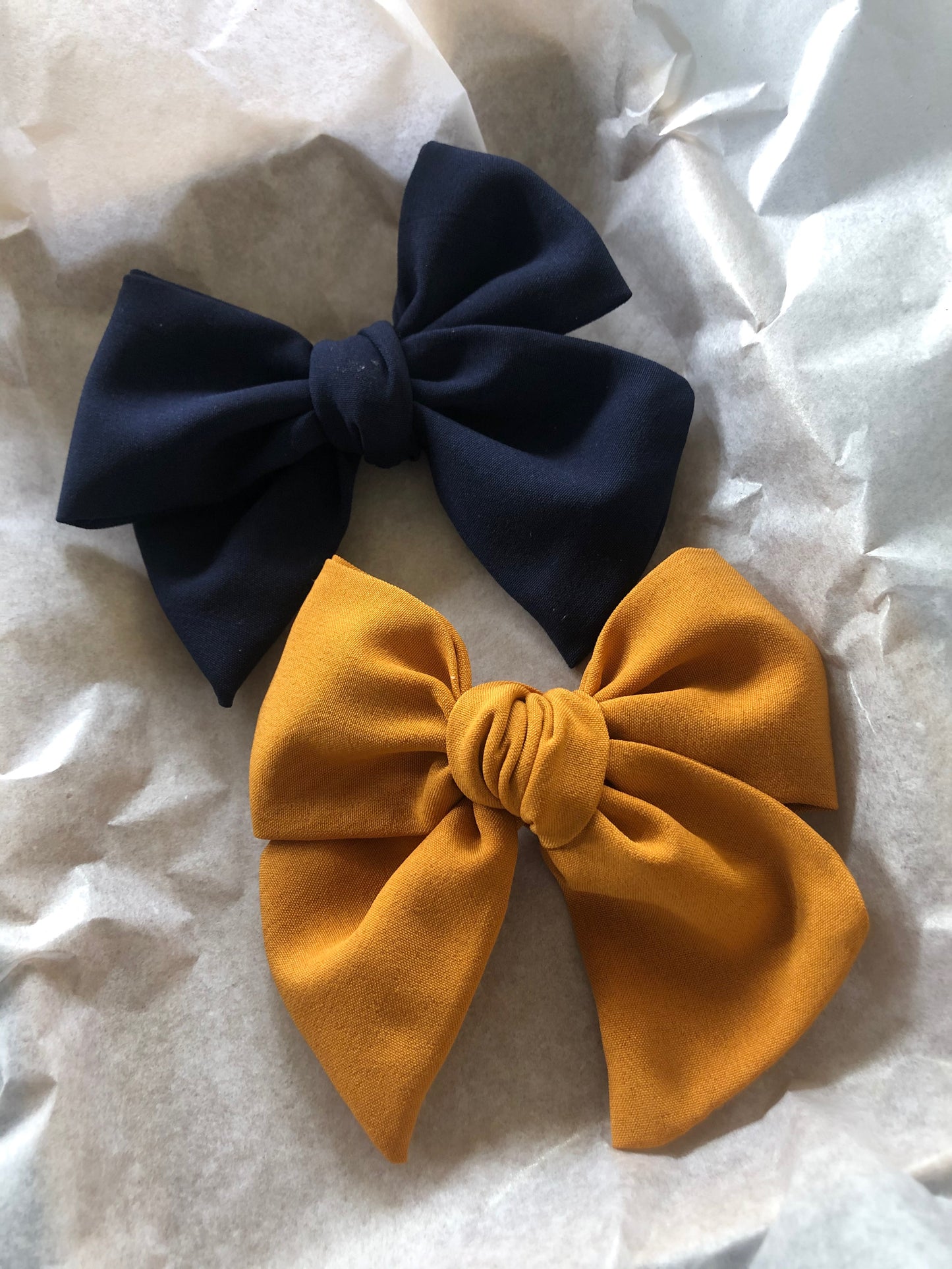 Autumn Bows (Navy, Aubergine, Burgundy and Mustard)