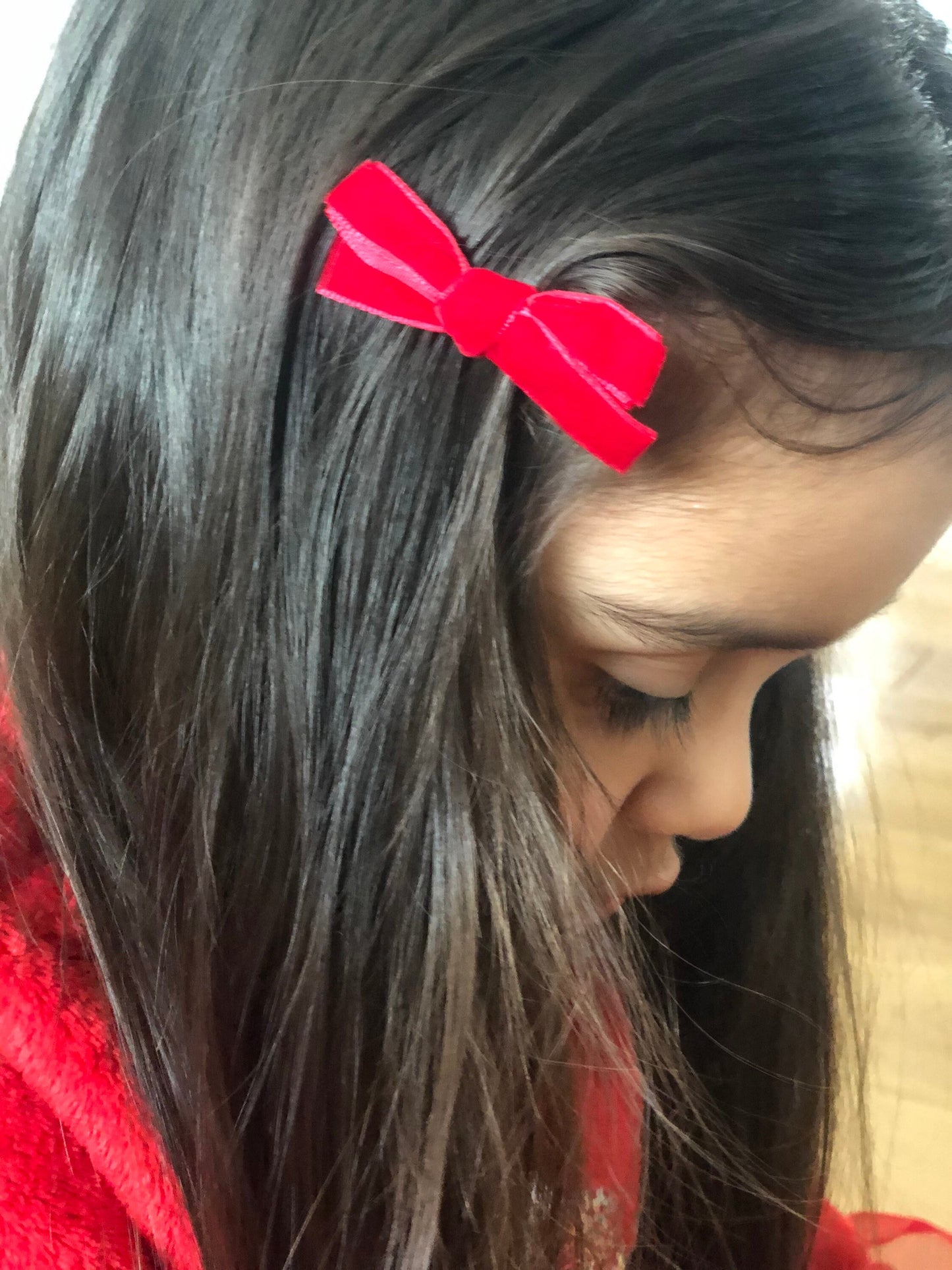 Mini Velvet Bows, Clips