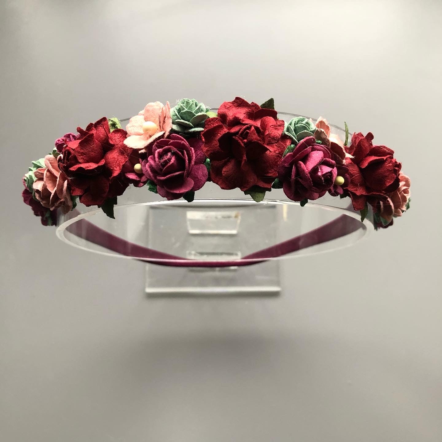 Burgundy Flower Crown