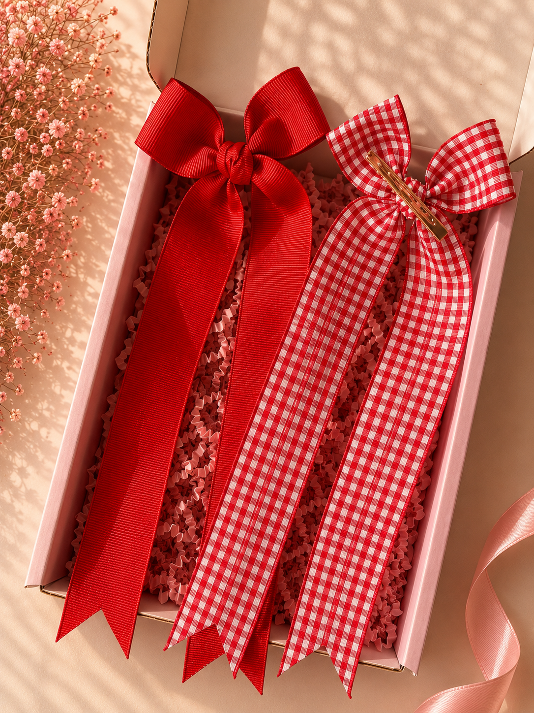 Red Longtail School Bows