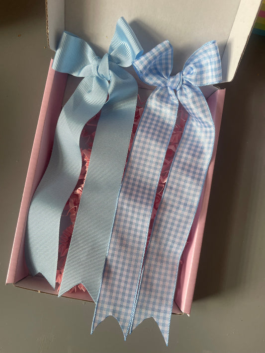 Light Blue Longtail Bows