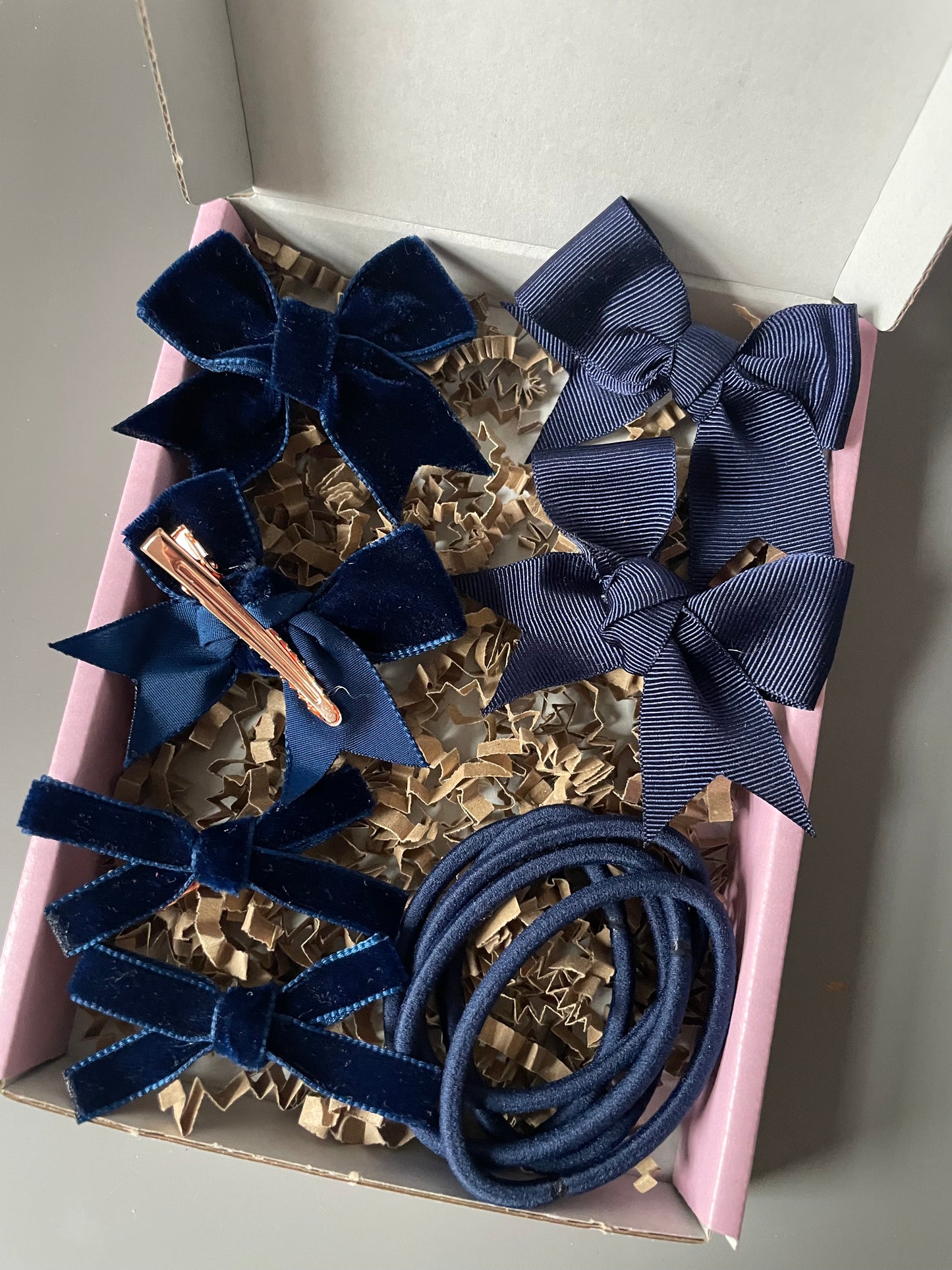 Navy School Hair Bows