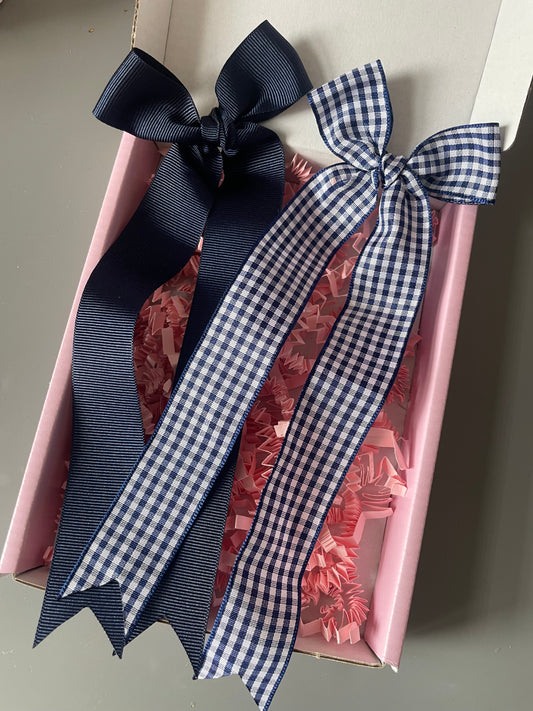 Navy Longtail Bows