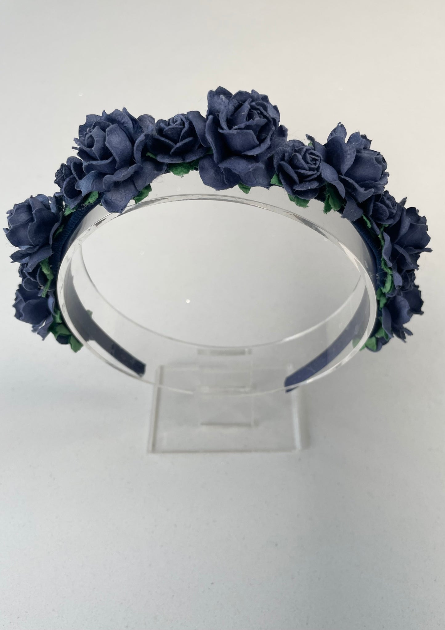 Navy Flower Headband