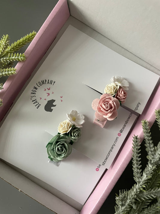 Floral Fringe Clips