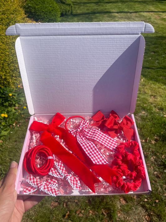 Red School Hair Bows