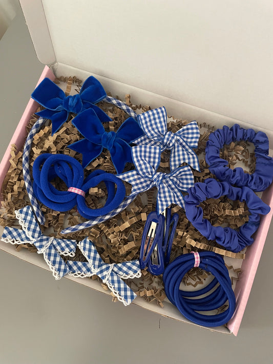 Royal Blue School Hair Bows