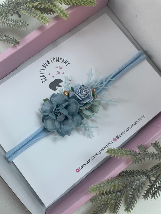 Baby Blue Flower Headband