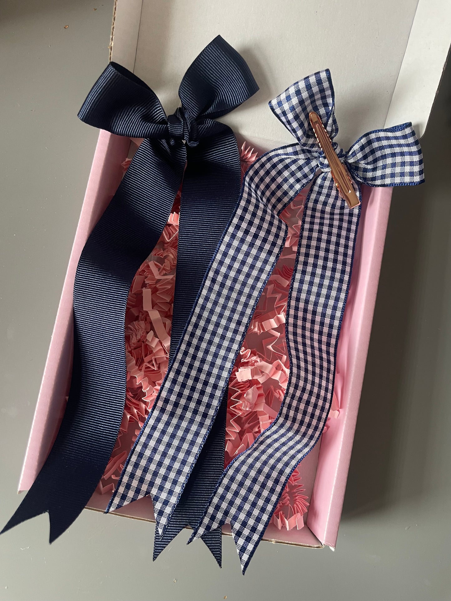 Navy Longtail Bows