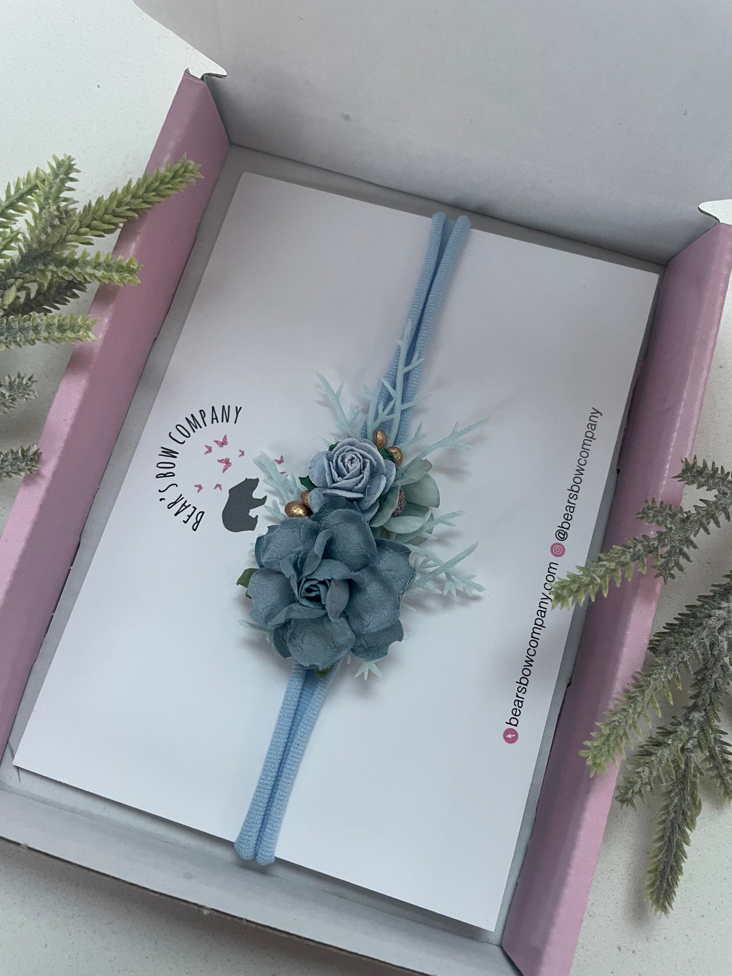 Baby Blue Flower Headband