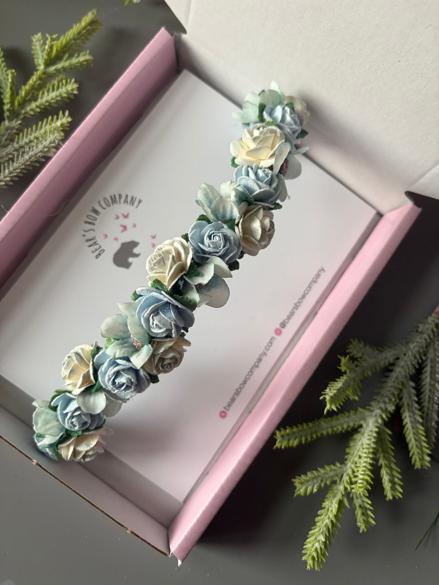 Blue Flower Headband