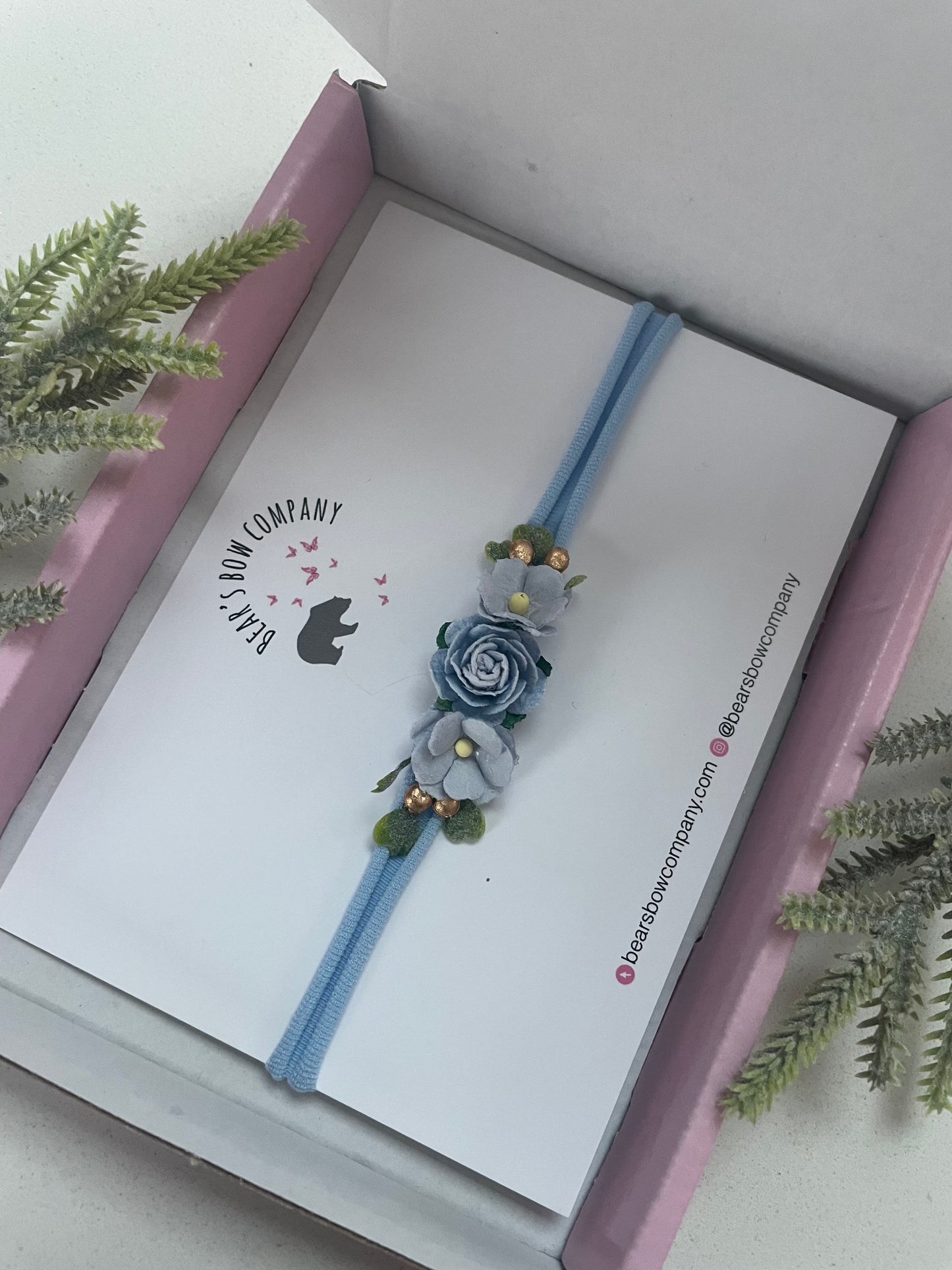 Baby Blue Flower Headband