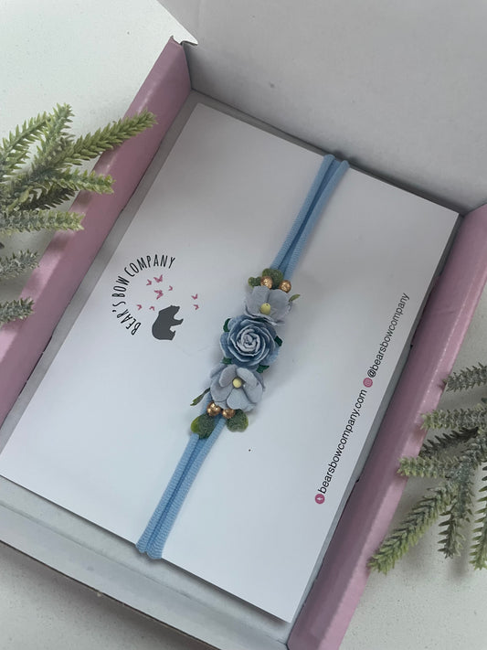 Baby Blue Flower Headband
