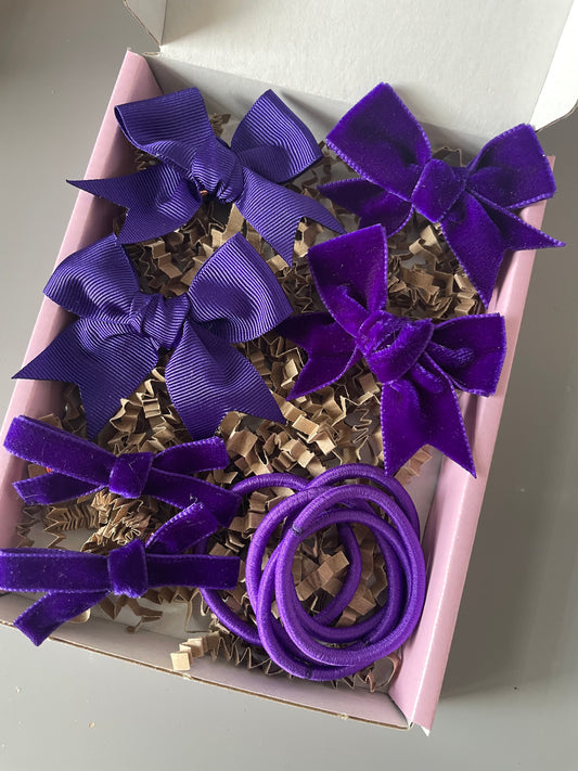 Purple School Bows