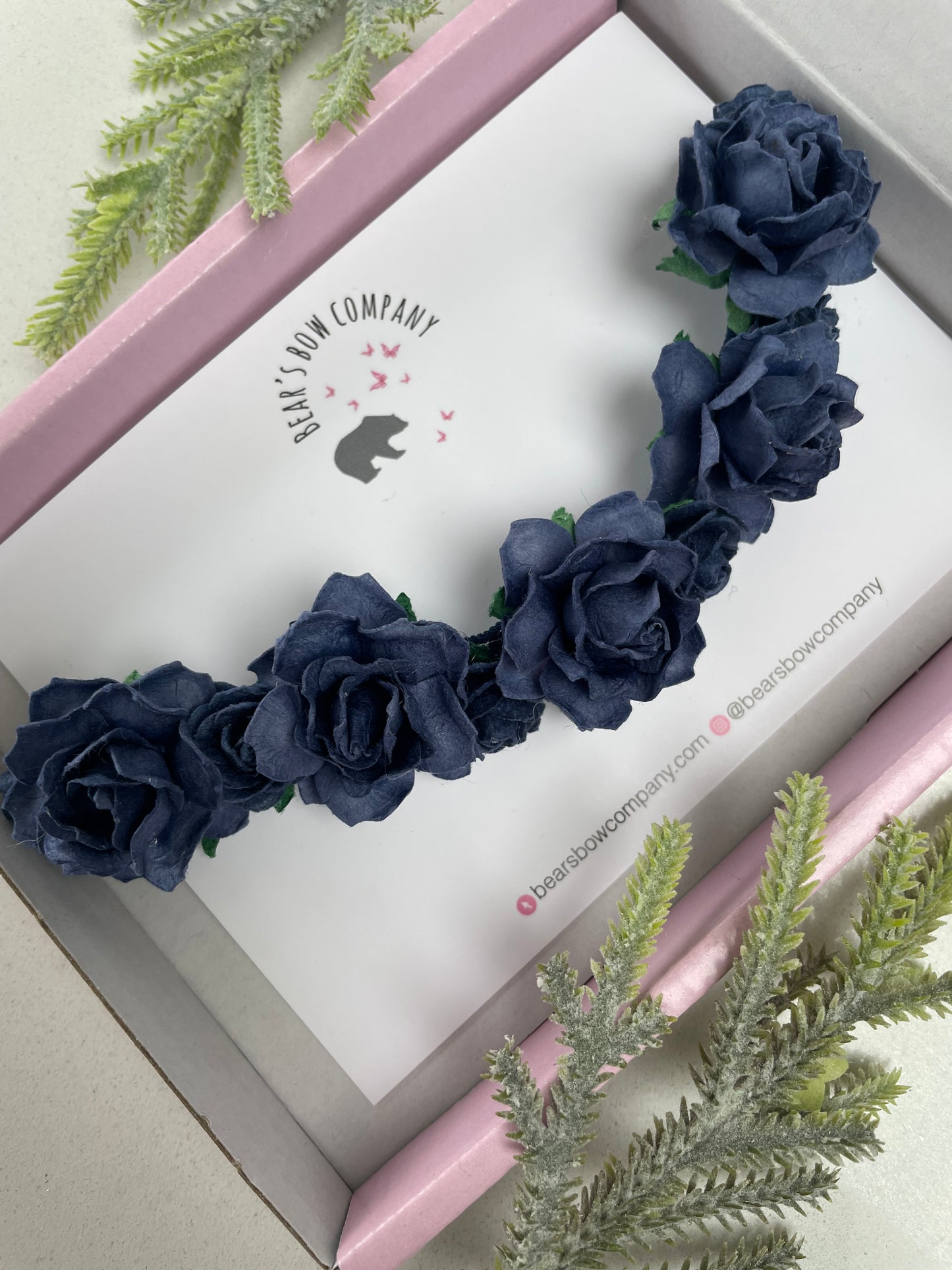Navy Flower Crown