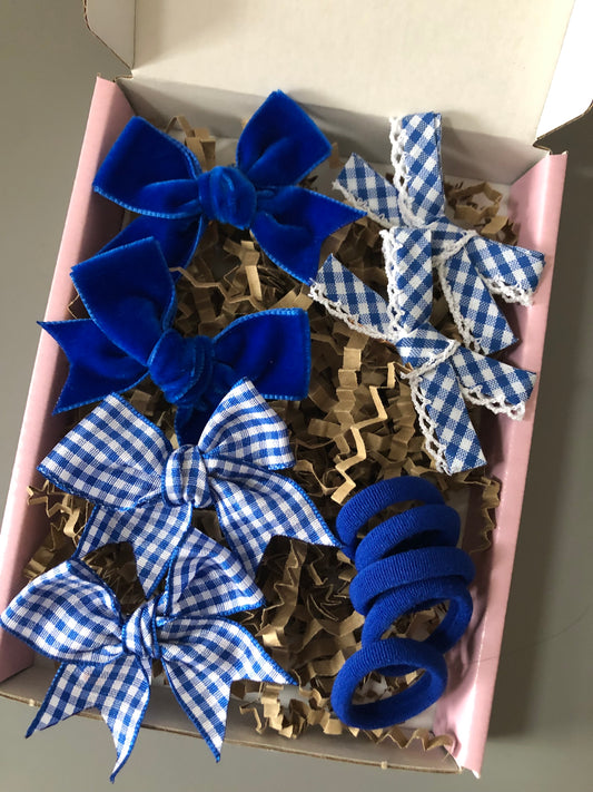 Royal Blue School Hair Bows, Hair Bows for Girls, School Hair Accessories, Handmade Uk, Back to School