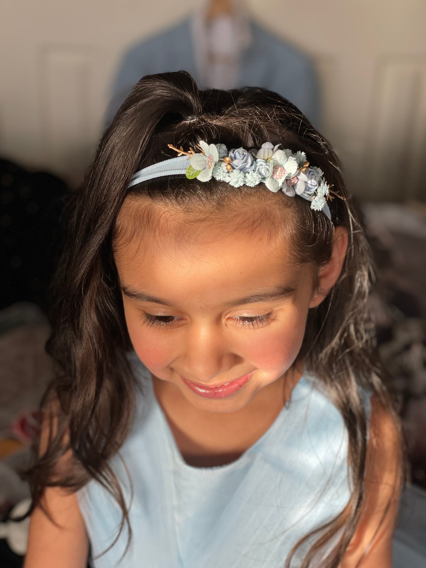Blue Flower Headband
