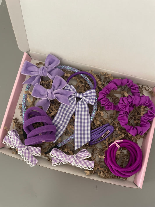 Purple/lilac School Hair Bows