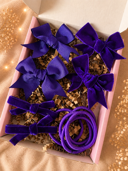 Purple School Bows