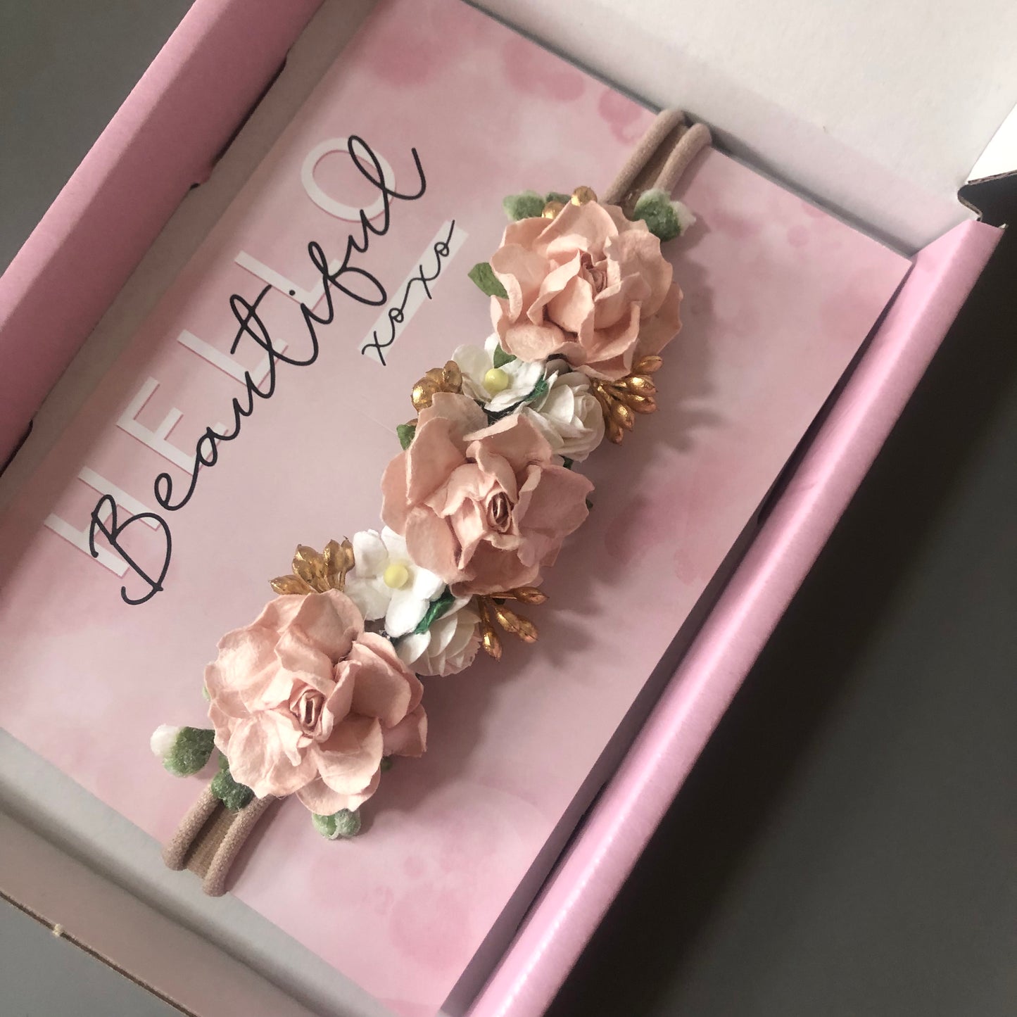 Pink Flower Headband
