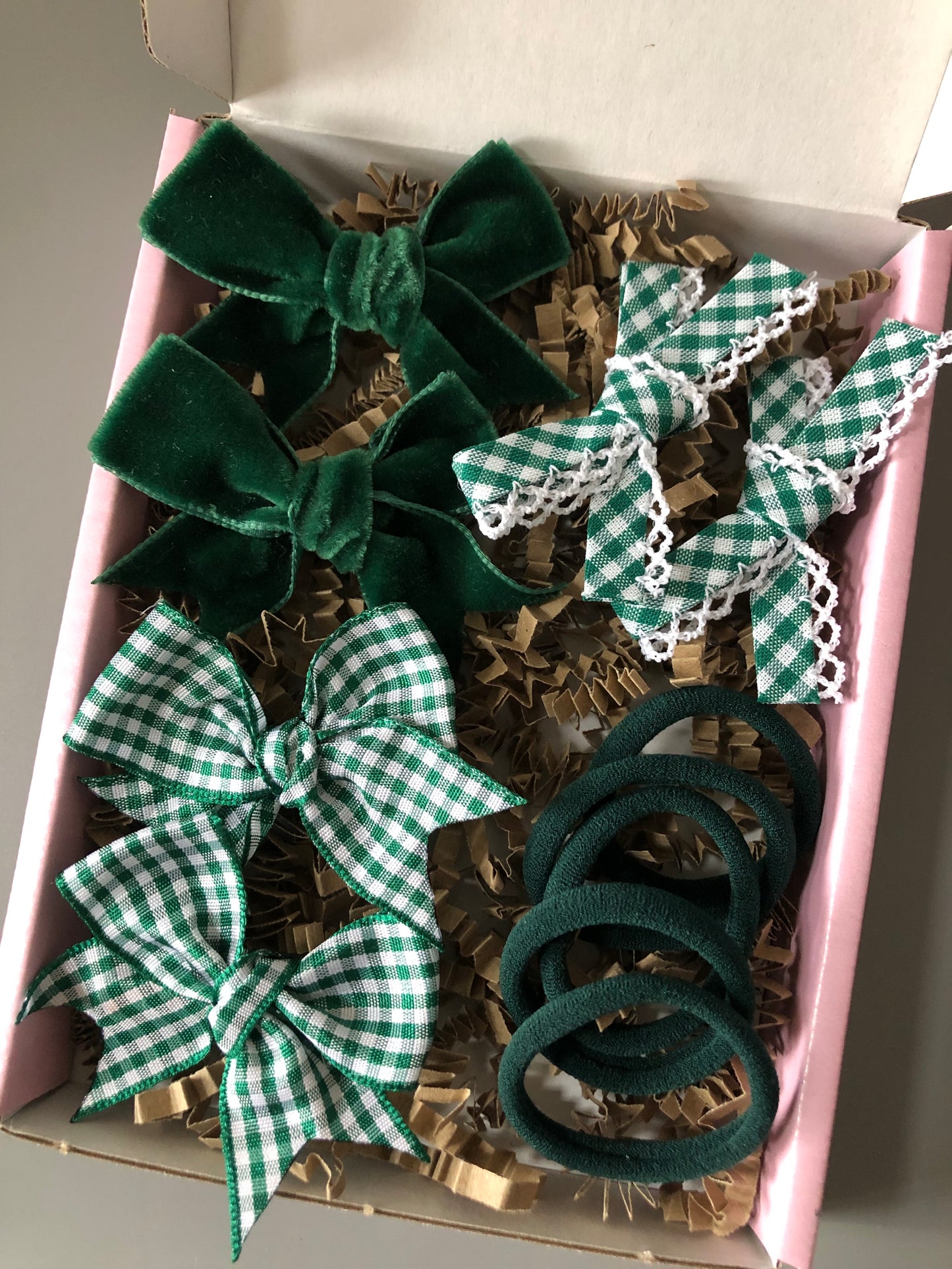 Green School Hair Bows