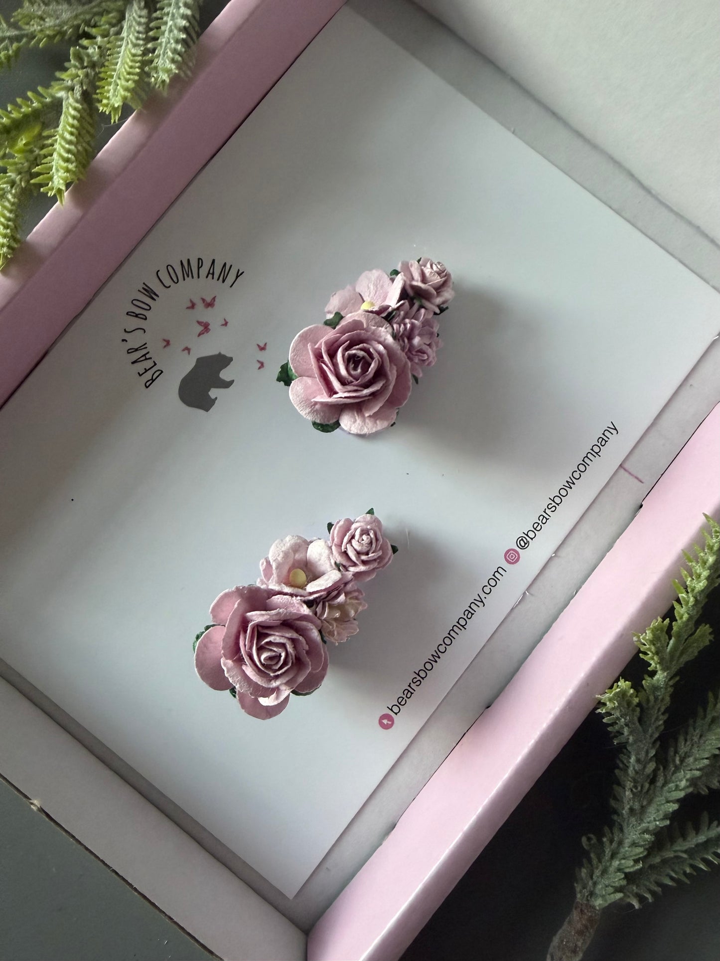 Lilac Floral Clips