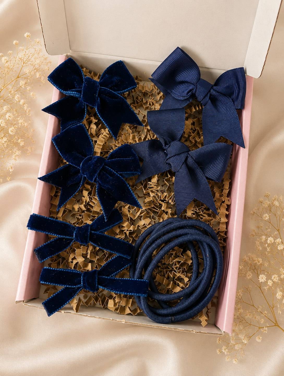 Navy School Hair Bows