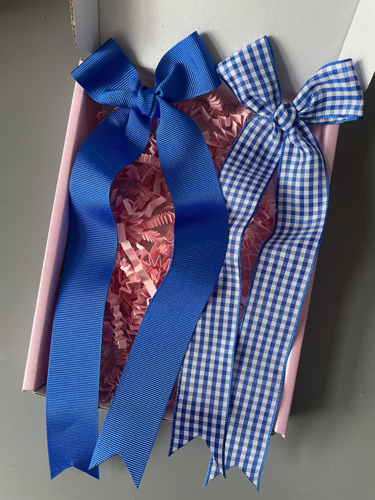 Royal Blue Longtail Bows