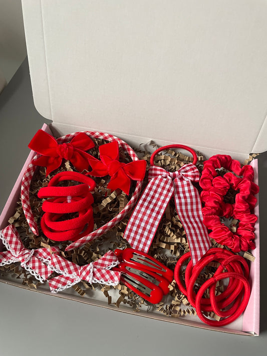 Red Mega School Hair Accessories Bundle